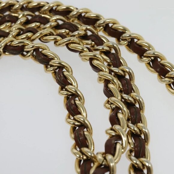 PRADA Chain Shoulder Bag Nylon Brown Silver Auth - Picture 9 of 16